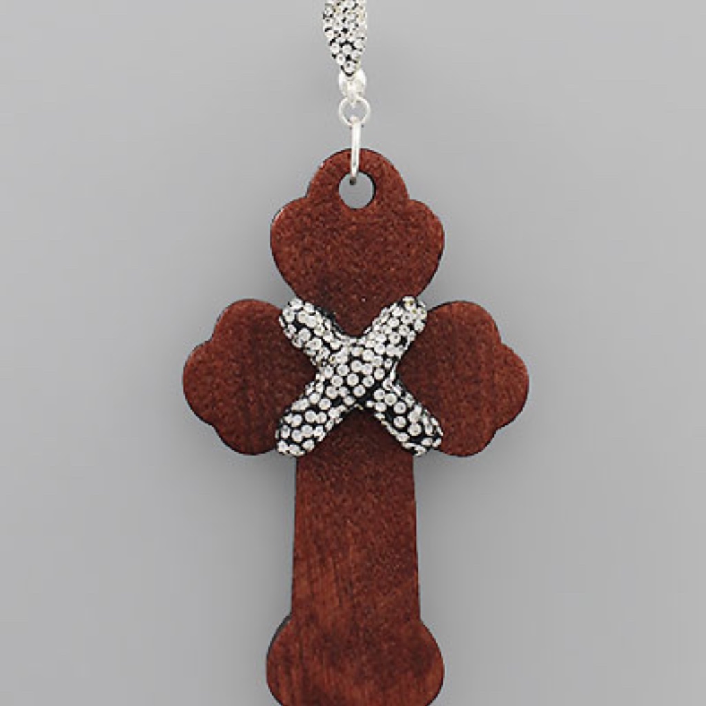 Cross Crystal X Pendant 75$